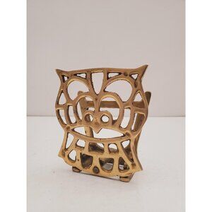 vintage brass owl napkin holder or letter/mail holder